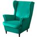 CJC Wingback Chair Covers 2-Piece Stretch Wing Chair Sofa Slipcover Velvet Armchair Covers Furniture Protector 10 Colors