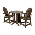 The Sequoia Professional Commercial Grade 3 Pc Muskoka Adirondack Bistro Dining Set in Counter Height with 36â€� Table