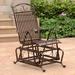 Mandalay Single Black Iron Glider Chair - Hammered Bronze