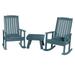 Highwood 3pc Lehigh Rocking Chair Set with 1 Adirondack Side Table