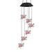 Wind Decor Pig Yard Garden LED Shell Solar Flying Home Changing Color Chimes Home Decor Wind Spinners Outdoor Hanging Birds Wind Chimes Indoor Outdoor Memorial Wind Chime Wind Chines Bell Wind Chime