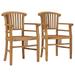 vidaXL Patio Chairs 2 pcs Solid Teak Wood