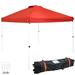 Sunnydaze Premium Pop-Up Canopy with Rolling Carry Bag - Red - 12 x 12