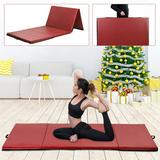 YRLLENSDAN Folding Gymnastics Mat 4x8x2 for Home High Density Anti-Tear Foam Exercise Mats 2 Thick Tumbling Mats for Gymnastics for Home Foam Gym Mats for Home Workout Yoga