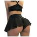 HSMQHJWE Exercise Shorts For Women Womens Compression Shorts Tight Female Pole Dance Mini High Ruffled Pants Bikini Waist Shorts Pants Compression Shorts Women Lot