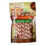 Scott Pet Pork Chomps Twistz Pork Chews - Pepperoni Flavor Mini Twists - 30 Count Pack of 4