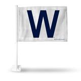 Chicago Baseball Cubs W - 11X14 Window Mount Two-Sided Car Flag