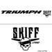 Triumph Skiff 1700 Black 56 Inch Vinyl Boat Decal Sticker