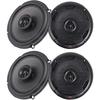 MTX THUNDER65 Thunder Series 6.5 2-Way 60W RMS 4-Ohm Coaxial Car Speakers 4-Pack Bundle Includes Two Pairs with Grilles