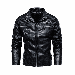 Xerarch Men s Plus Size Leather Motorcycle Biker Long Sleeve Collar Zipper Coat Jacket Men s PU Coat European