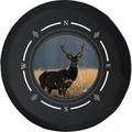 Spare Tire Cover Compass Big Buck Rack Standing in a Field Wheel Covers Fit for SUV accessories Trailer RV Accessories and Many Vehicles