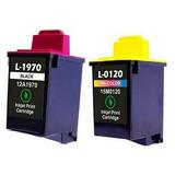 PrinterDash Replacement for Lexmark F4270/X125/X4250/X4270/X63/X73/X83/X84/Z41/Z42/Z43/Z45/Z51/Z53/Z54/Z82 Inkjet Combo Pack (Black/Color) (NO. 70/NO. 20) (80D2127)