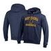 Men's Champion Blue West Virginia Mountaineers Primary Team Logo Icon Baseball Powerblend Pullover Hoodie