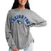 Women's Gameday Couture Gray Creighton Bluejays Faded Wash Pullover Sweatshirt