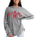 Women's Gameday Couture Gray Miami University RedHawks Faded Wash Pullover Sweatshirt