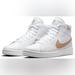 Nike Shoes | Nike Court Royale 2 Mid Leather White Cognac Shoes Cq9179-103 Mens Size 9 Euc | Color: White | Size: 9