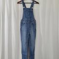 Free People Jeans | Free People Regular Mid Rise Skinny Blue Overalls Women's Size 26 | Color: Blue | Size: 26