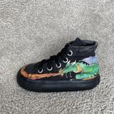 Converse Shoes | Converse Fire Breathing Dragon Black Hi Top Shoes 7t210 Infant Us Size 5 | Color: Black/Green | Size: 5bb