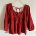 American Eagle Outfitters Tops | American Eagle Burnt Orange, On/Off Shoulder Blouse Size Xs | Color: Orange | Size: Xs