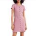 Madewell Dresses | Madewell Pink Button Front Ribbed Mini Dress | Color: Pink | Size: Various