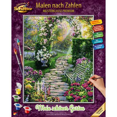 Malen nach Zahlen SCHIPPER "Meisterklasse Premium - Mein schöner Garten" Malvorlagen bunt Kinder Made in Germany