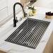 Frifoho Roll Up Stainless Steel Over the Sink Dish Rack Stainless Steel in Gray | 1 H x 20.5 W x 14.2 D in | Wayfair 01XF7454IIERE7164Y74