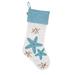 HGTV Home Collection Blue Starfish Stocking Cotton in Blue/White | 0.1 H x 20 W in | Wayfair HGT93-CSG25051A