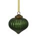 Northlight Seasonal 3" Crackle Glass Onion Christmas Ornament Glass in Green | 3 H x 3 W x 3 D in | Wayfair NORTHLIGHT GB94417