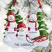 Personalization Mall Snowman Family Hanging Figurine Ornament in Green/Red/White | 4 H x 4 W x 0.5 D in | Wayfair 21701-3