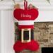 Personalization Mall Santa Belt Personalized Dog Christmas Stocking Polyester in Red/White | 19.5 H x 10 W in | Wayfair 19014-D