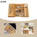 SR-HOME 1.97" H x 19.7" W x 16.9" D Flatware & Kitchen Utensils Drawer Organizer Bamboo in Brown | 1.97 H x 19.7 W x 16.9 D in | Wayfair