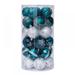 The Holiday Aisle® 30 Piece Small Shatterproof Christmas Ball Ornaments Plastic in Blue | 11 H x 6.2 W x 6.2 D in | Wayfair