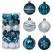 The Holiday Aisle® 30 Piece Christmas Balls Ornaments Set Plastic in Green/White | 2.36 H x 2.36 W x 2.36 D in | Wayfair