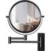 Symple Stuff Indre Mirror 8", Double Sided Makeup Mirror, Swivel Extension, Bathroom Shaving Mirror in Black | 11.9 H x 16.9 W x 1 D in | Wayfair