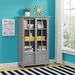 Canora Grey Jingwen 51" H x 23.6" W Standard Bookcase Wood in Gray | 51 H x 31.75 W x 13 D in | Wayfair 58091DE223C644EF87EB0FF96C670294