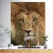 Dakota Fields Lion w/ Calm Face - Traditional Wood Wall Art Panels - Natural Pine Wood in Brown | 12 H x 8 W x 1 D in | Wayfair