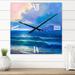 Designart 'Morning Sunlight On The Sea Waves I' Nautical & Coastal Wall Clock Decor