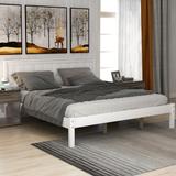 Optimum Queen Wood Platform Bed Frame with Headboard&Under-bed Storage, Sturdy Slats Support, No Box Spring Needed