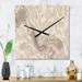 Designart 'White Onyx Natural White Marble' Glam wall clock