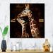 Designart 'Portrait Of Two Giraffes Kissing I' Farmhouse Large Wall Clock