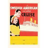 Pocket Sized - Found Image Press Journals: Vintage Journal Swedish Cruise Travel Poster (Paperback)