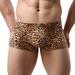 Dadaria Mens Underwear Men New Leopard-Print Low-Waist Sweat-Absorbing Flat-Angle Underwear Yellow L Men