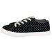 Kate Spade Shoes | Kate Spade Vale Black Silver Glitter Dotted Low Top Velvet Sneaker Scalloped 7.5 | Color: Black/Silver | Size: 7.5