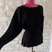 Zara Sweaters | Classic Zara Knit Black Fitted Waist Sweater Sz M | Color: Black | Size: M