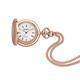 Regent Women's Savonnette Pocket Watch with 70 cm Chain 26 mm Diameter Quartz White Dial in Various Designs, P-761 - rose gold / coat of arms
