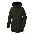 killtec Damen Wintermantel/Parka in Daunenoptik mit abzippbarer Kapuze KOW 209 WMN QLTD PRK, schwarz, 36, 38919-000