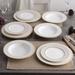 Noritake Noble Pearl Set Of 4 Dinner Plates, 11" Bone China/Ceramic in Gray/White/Yellow | 11 W in | Wayfair 4979-406D