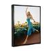 Stupell Industries Woman Running Through Rural Sunflower Meadow Field by Ziwei Li - Painting Canvas in Blue/Green/Yellow | Wayfair aq-027_ffb_24x30