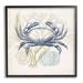 Stupell Industries Ocean Crab Detailed Botanical Overlay Rustic-ao-750 Canvas in Blue/Gray/Green | 24 H x 24 W x 1.5 D in | Wayfair ao-750_fr_24x24