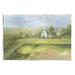 Stupell Industries Distant White Barn Vast Rural Farmland Fields by White Ladder - Painting on MDF in Brown/Gray/Green | Wayfair ao-483_wd_10x15